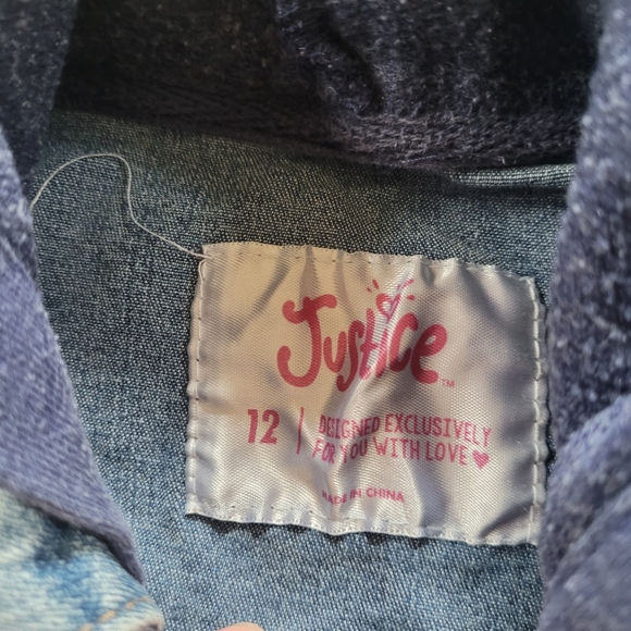 🆓️FREE 🎁WHEN PURCHASE ANY ITEM. Justice Girls Jean Jacket - Picture 8 of 9
